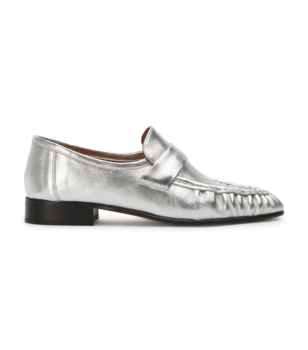 Gatsby Silver Shimmer Flats - Tony Bianco