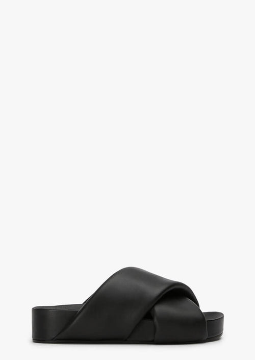 Gem Black Nappa Sandals