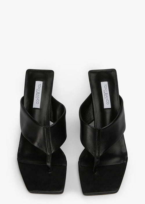 Gemini Black Nappa Wedges