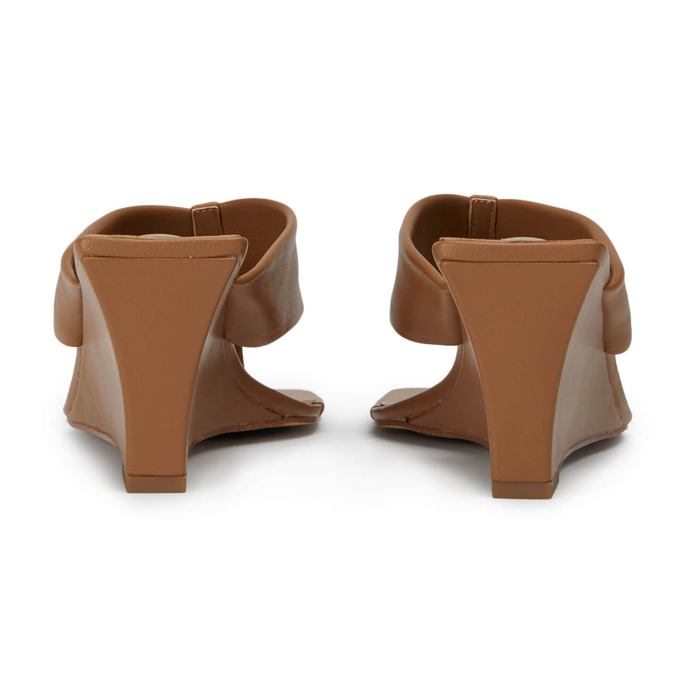 Gemini Tan Nappa Wedges - Tony Bianco