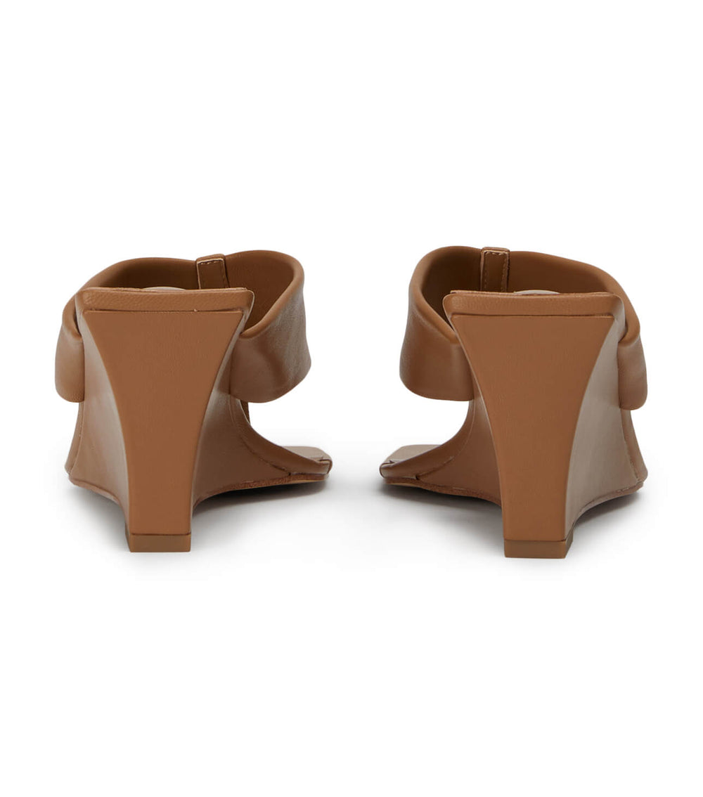 Gemini Tan Nappa Wedges - Tony Bianco