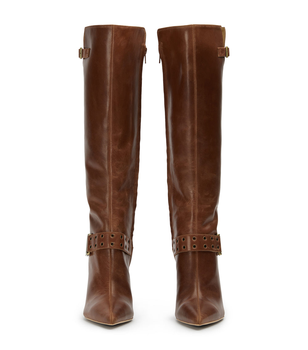 Gia Cognac Calf Boots - Tony Bianco