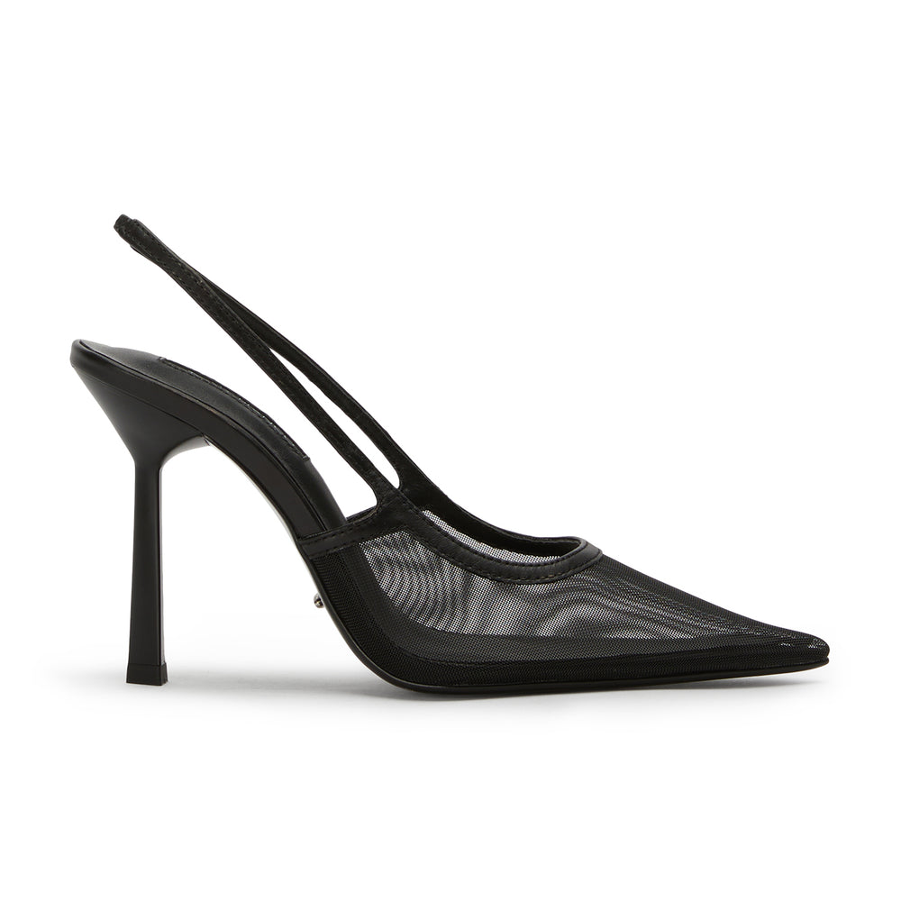 Glide Black Nylon Heels - Tony Bianco