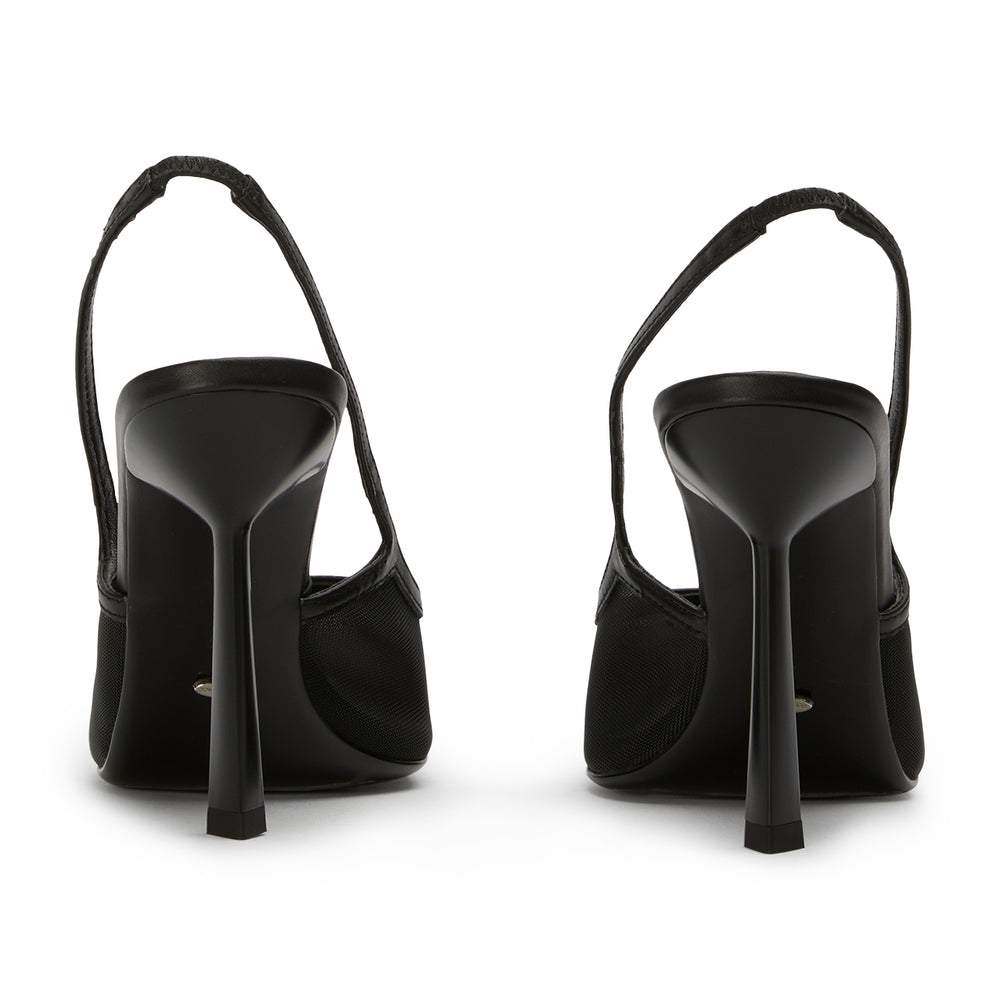 Glide Black Nylon Heels - Tony Bianco