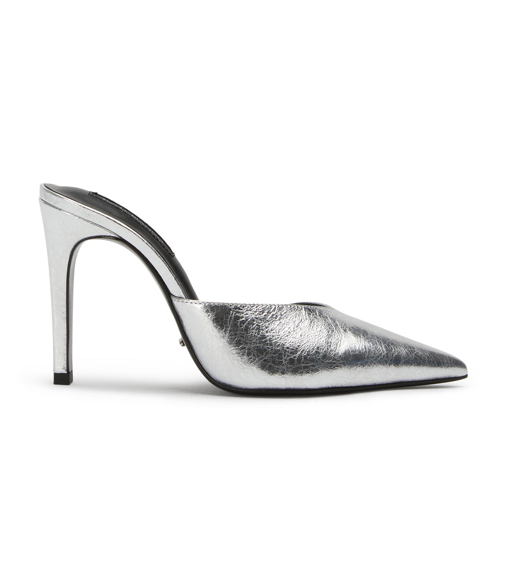 Gosh Silver Vintage Metal Heels - Tony Bianco