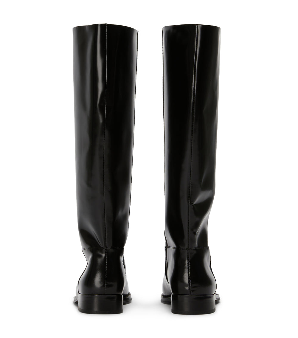 Grange Black Hi Shine Calf Boots - Tony Bianco