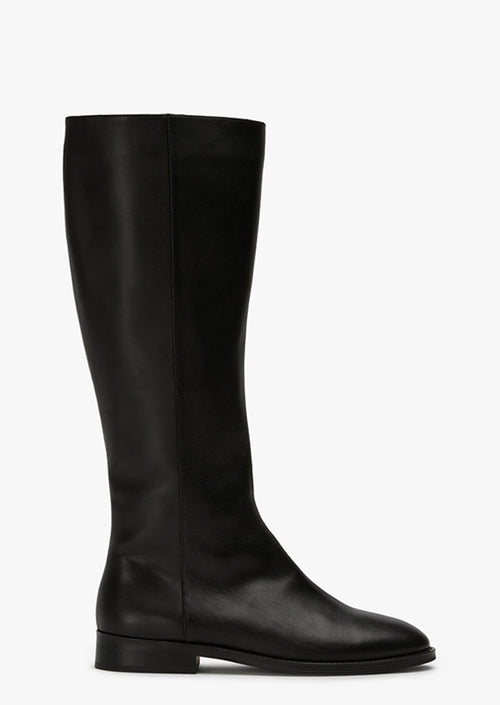 Greta Black Como Calf Boots