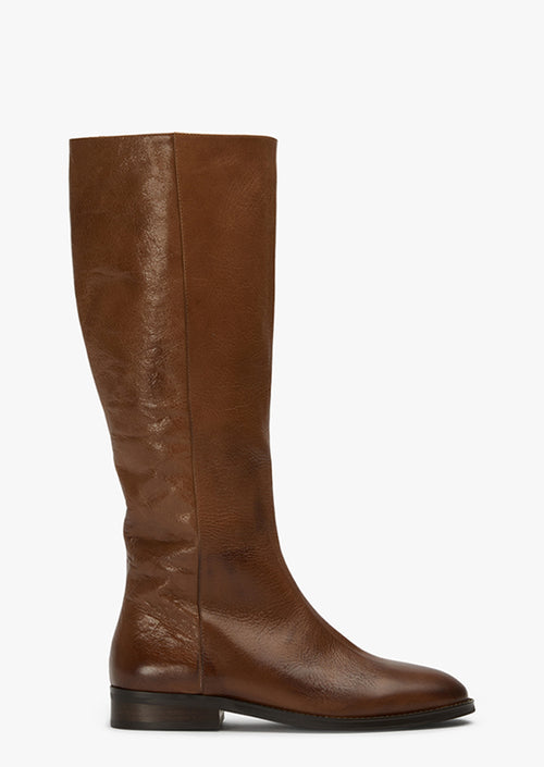 Greta Cognac Vintage Calf Boots