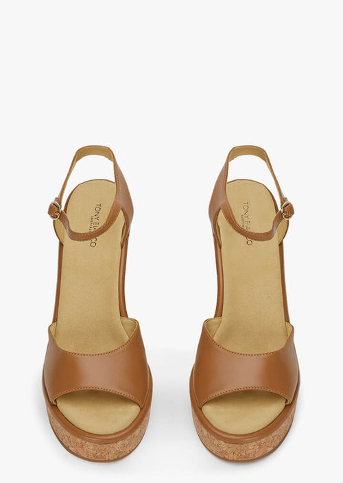 Harlem Tan Nappa Wedges