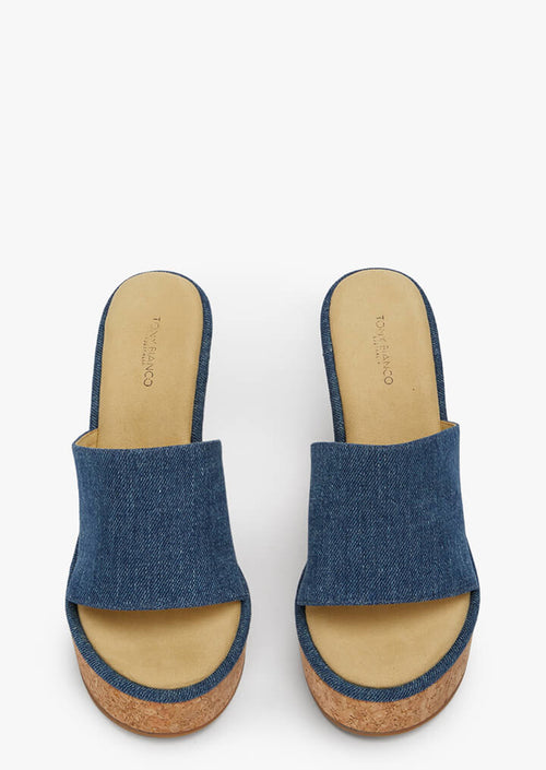 Harlow Vintage Denim Wedges