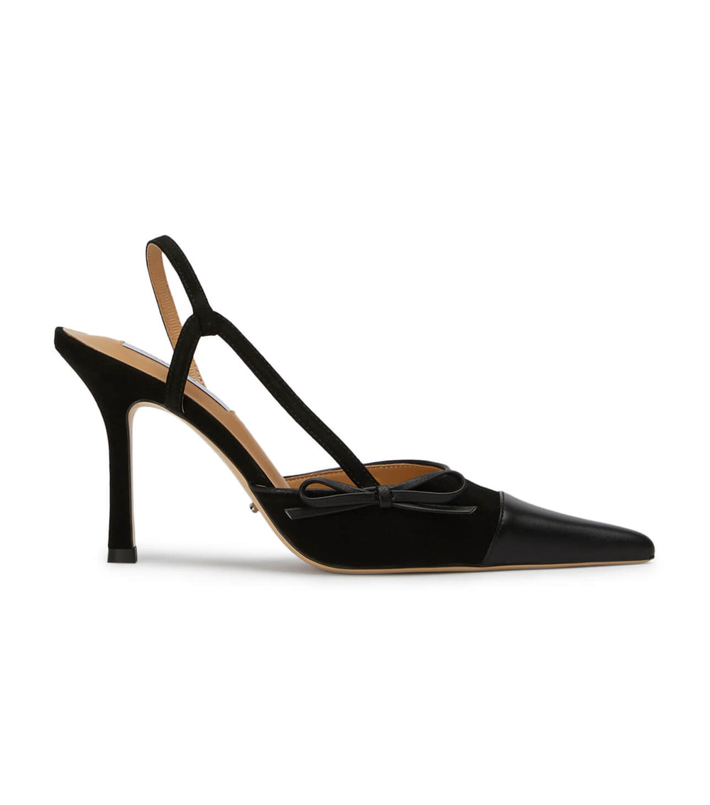 Harmony Black Suede/Black Heels - Tony Bianco