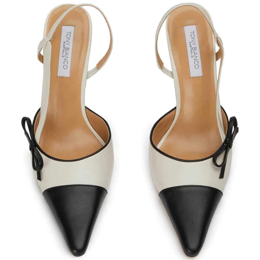 Harmony Bone/Black Heels - Tony Bianco