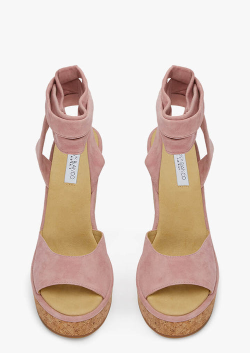 Honey Blossom Suede Wedges