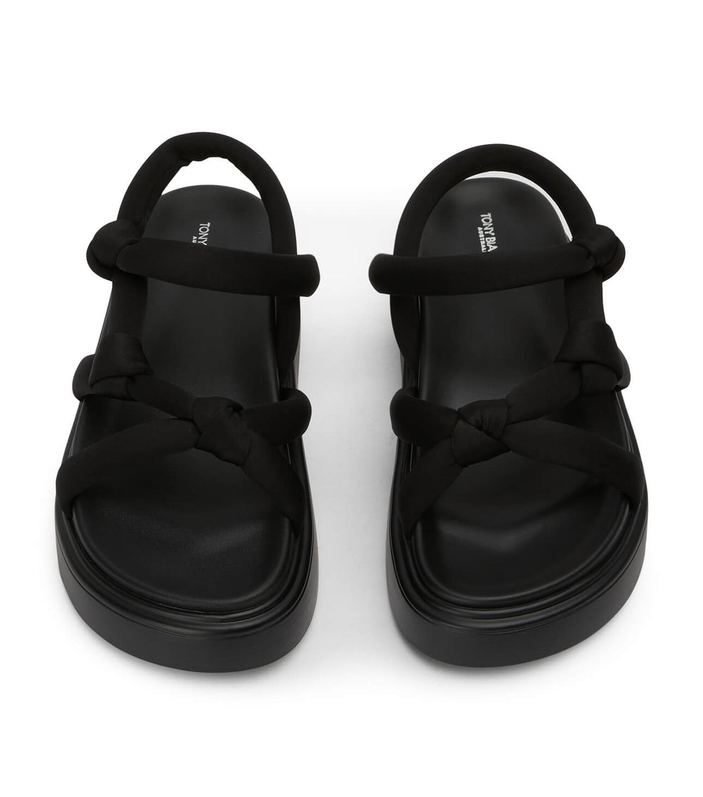 Jasper Black Scuba Sandals - Tony Bianco