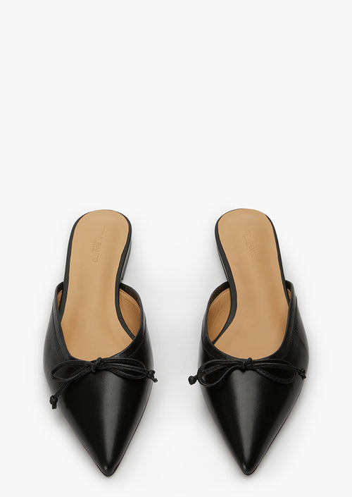 Javelin Black Nappa Flats