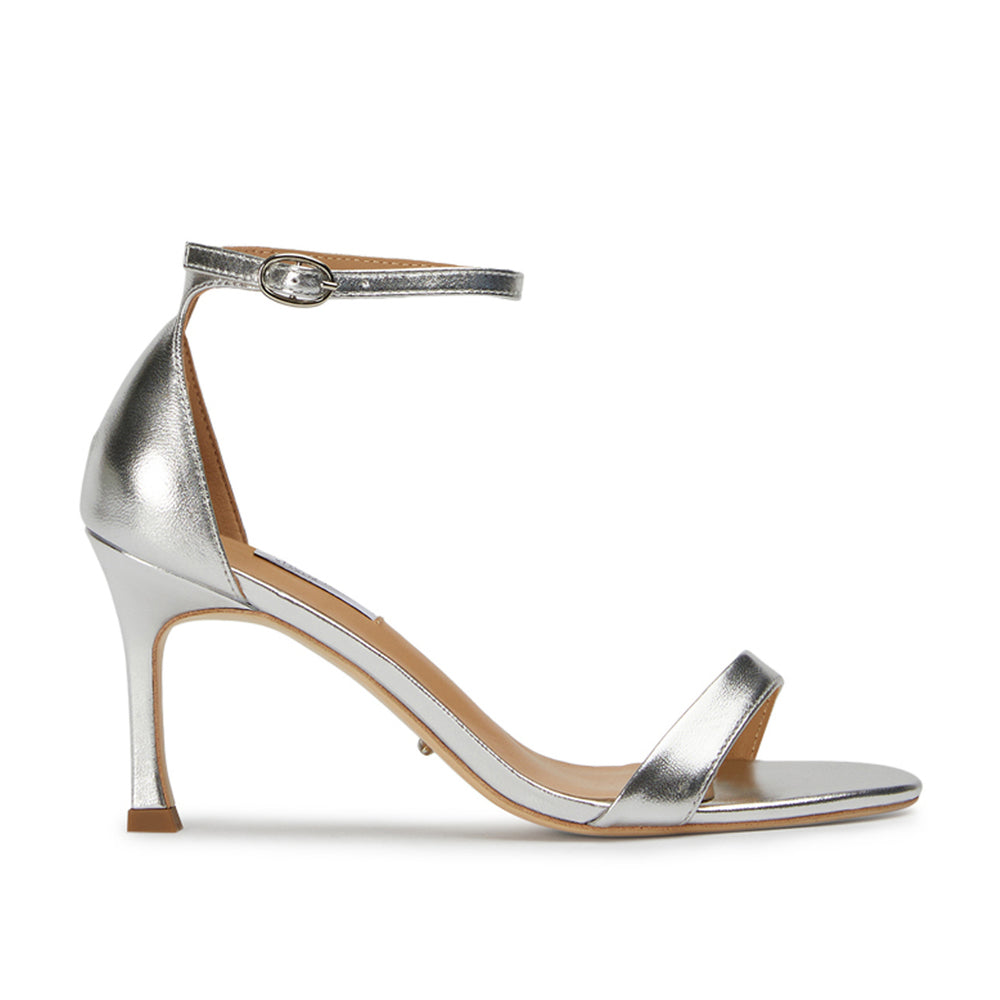 Jaylo Silver Nappa Metallic Heels - Tony Bianco