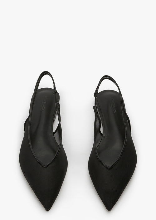 Jazz Black Nylon Flats