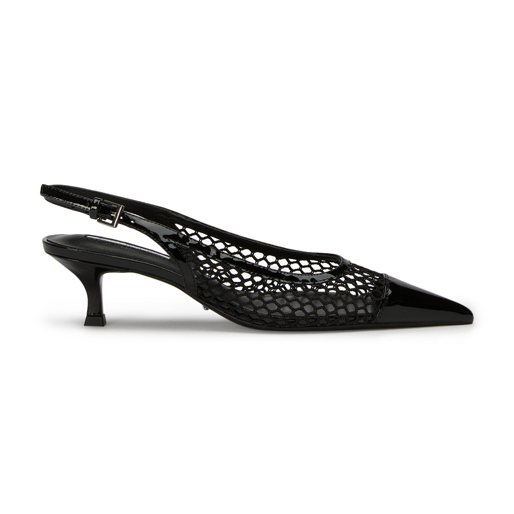 Kendall Black Mesh/Patent Heels - Tony Bianco