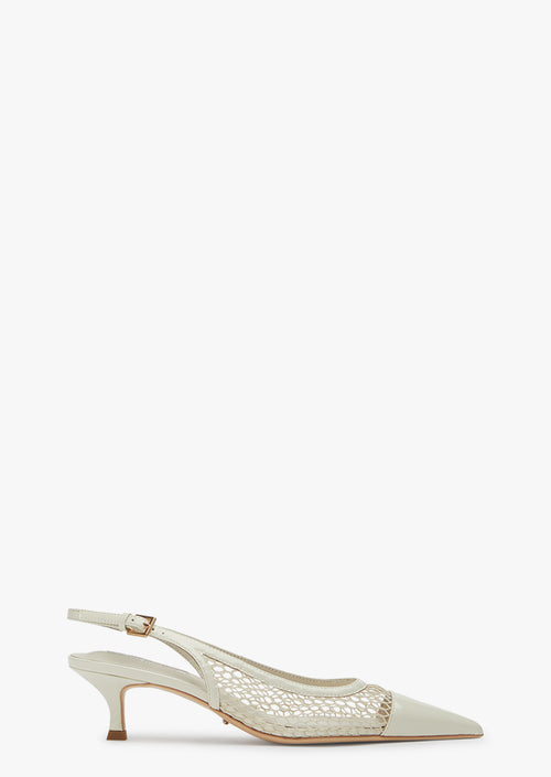 Kendall Natural Mesh/Patent Heels