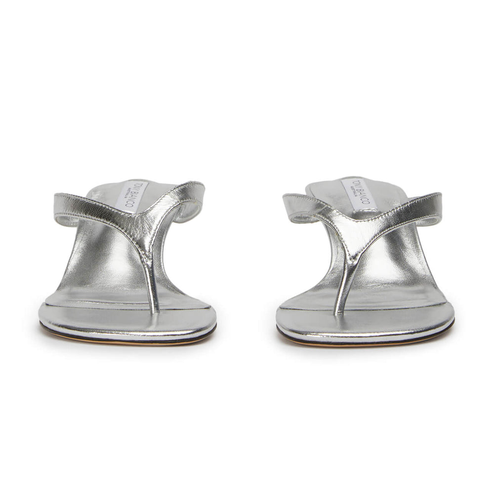 Krista Silver Nappa Metallic Heels - Tony Bianco