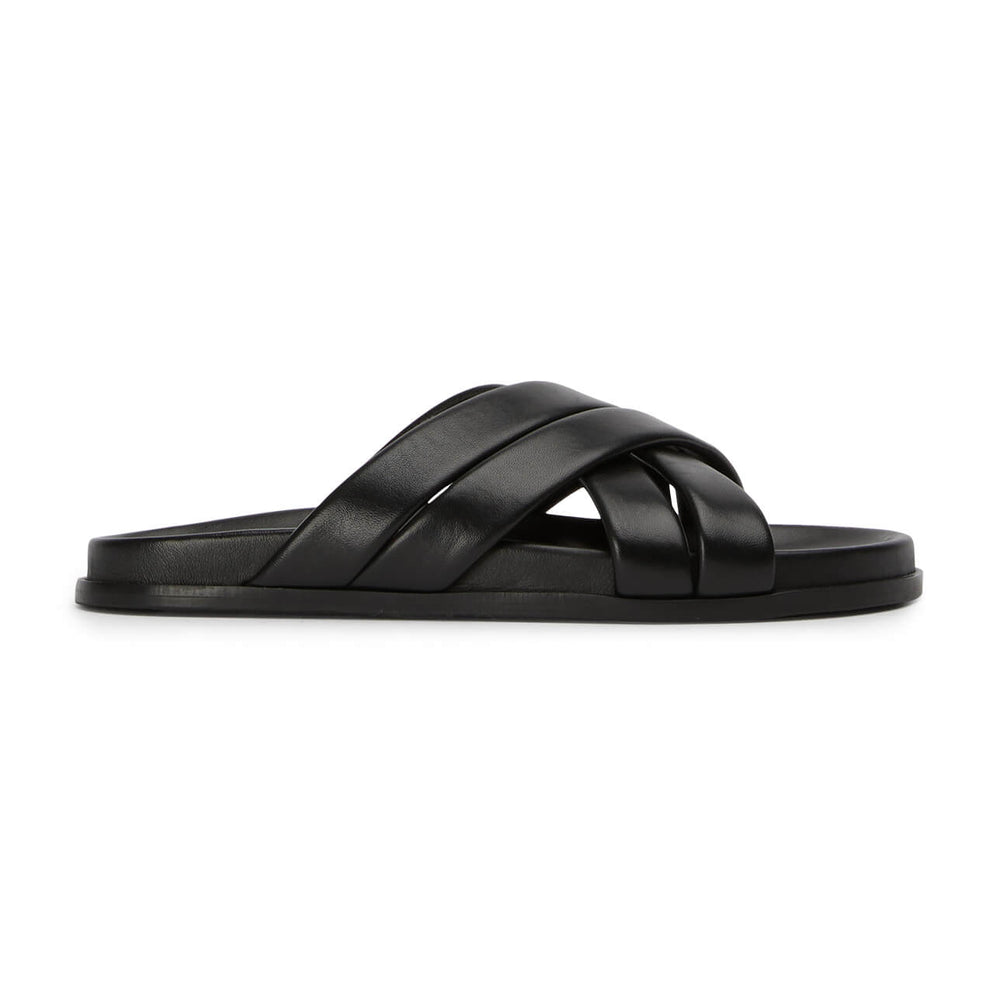 Levi Black Nappa Sandals - Tony Bianco