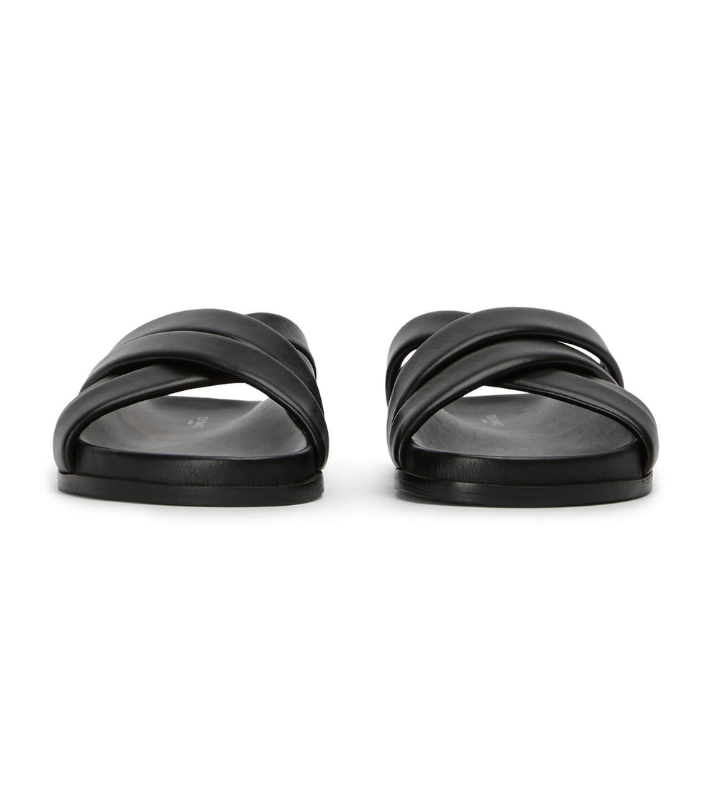 Levi Black Nappa Sandals - Tony Bianco