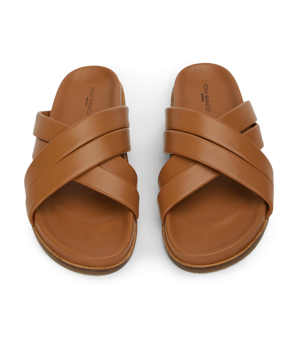 Levi Tan Nappa Sandals - Tony Bianco