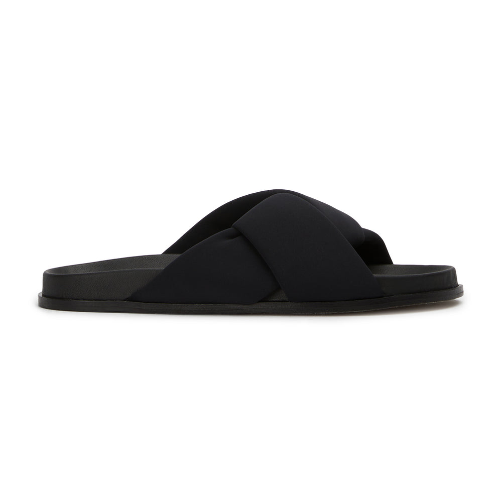 Lipa Black Lycra Sandals - Tony Bianco