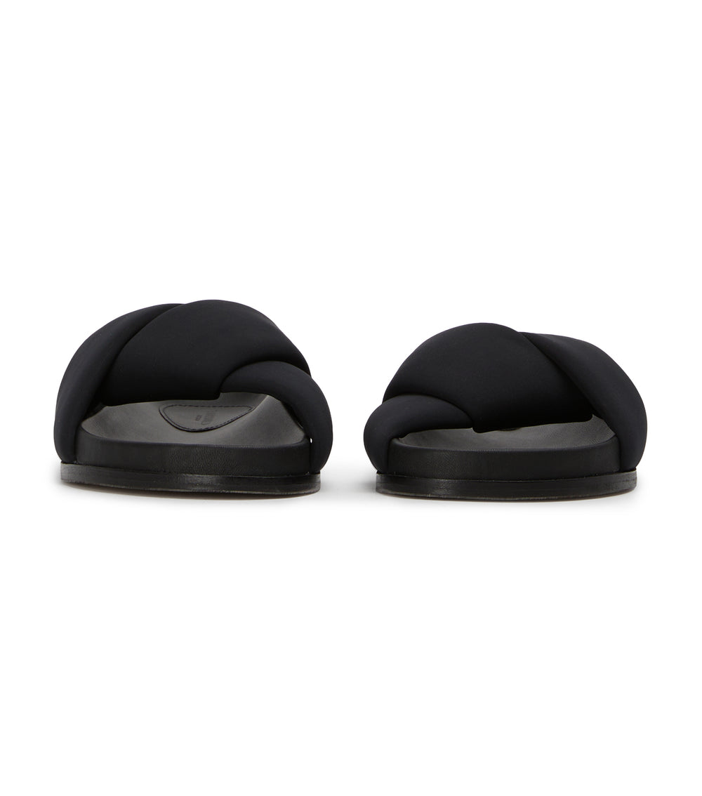 Lipa Black Lycra Sandals - Tony Bianco