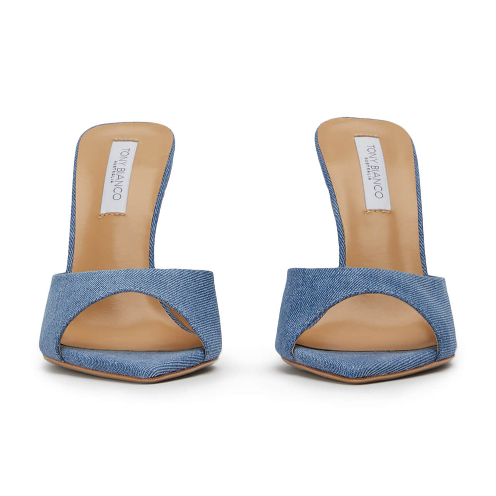 Marcel Washed Denim Heels - Tony Bianco