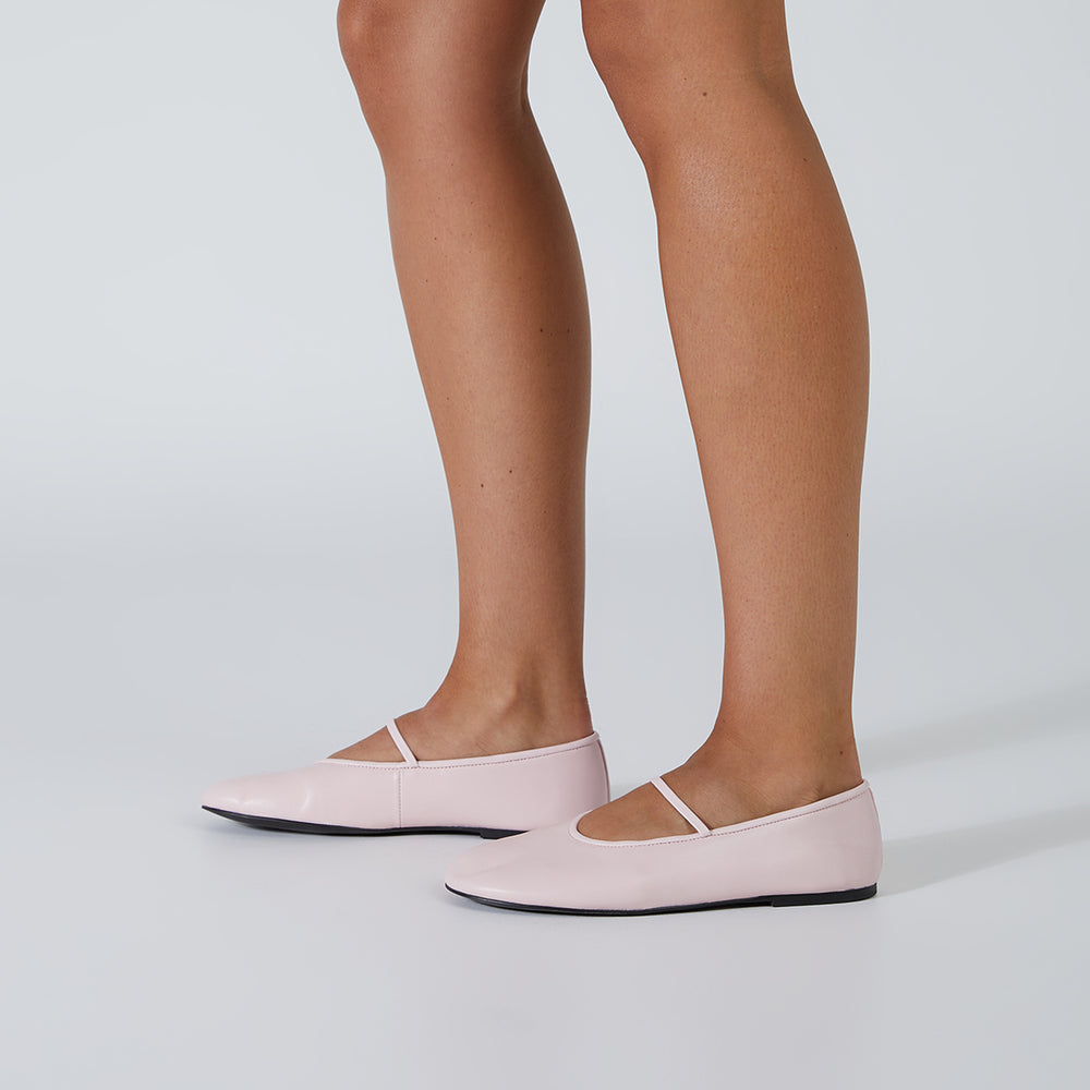 Martinez Blush Nappa Flats - Tony Bianco