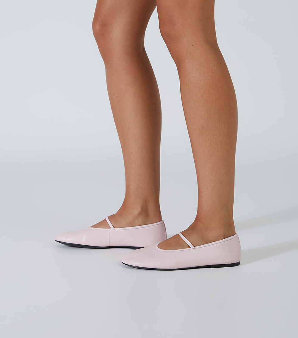 Martinez Blush Nappa Flats - Tony Bianco