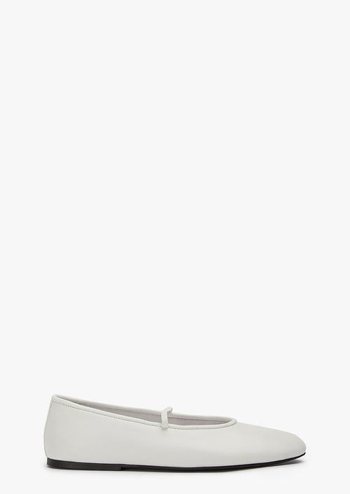 Martinez White Nappa Flats