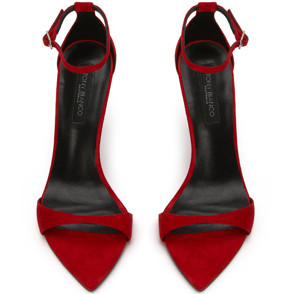 Martini Red Suede Heels - Tony Bianco