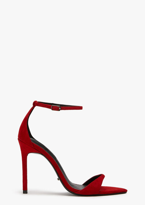 Martini Red Suede Heels