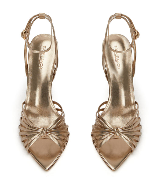 Maxos Amber Nappa Metallic Heels | Heels | Tony Bianco | Tony Bianco