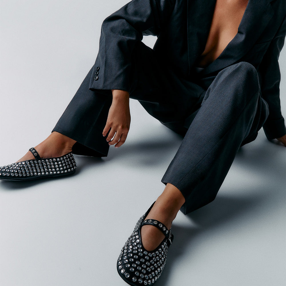 Miami Black Nappa Flats - Tony Bianco