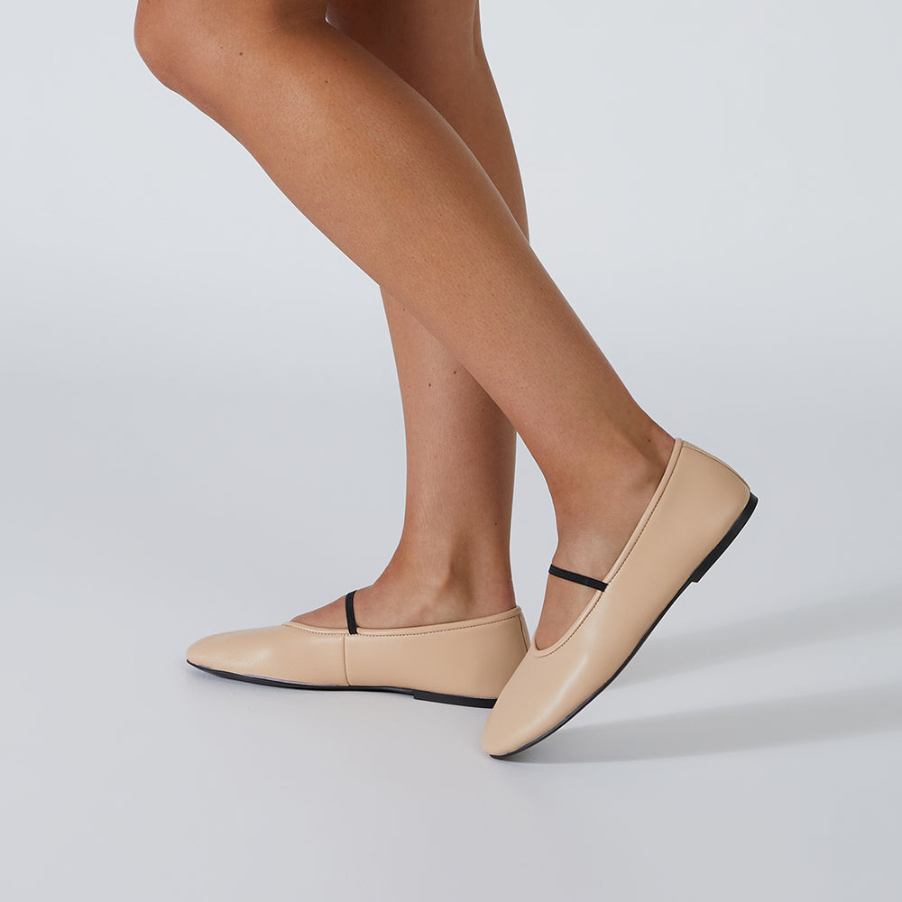 Milla Beech Nappa Flats - Tony Bianco