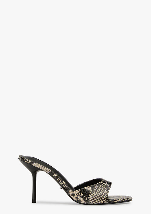 Miller Ecru Snake Heels