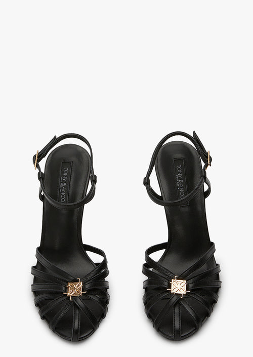 Mirage Black Nappa Heels