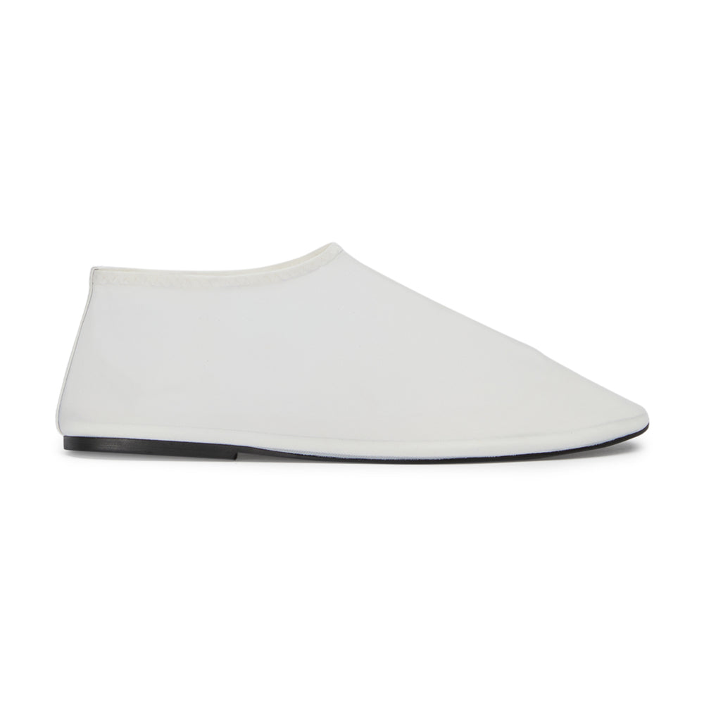 Moda White Nylon Flats - Tony Bianco