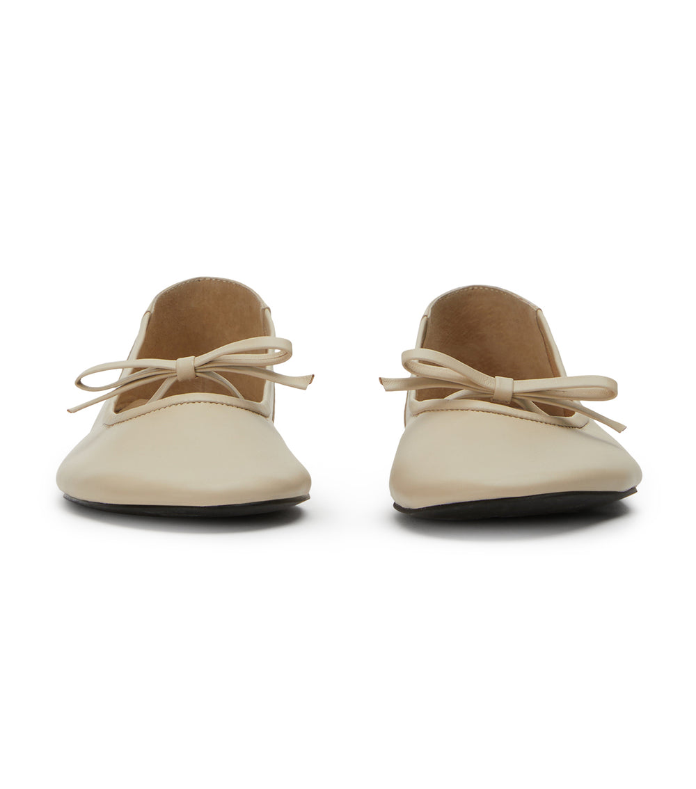 Mozart Vanilla Nappa Flats - Tony Bianco