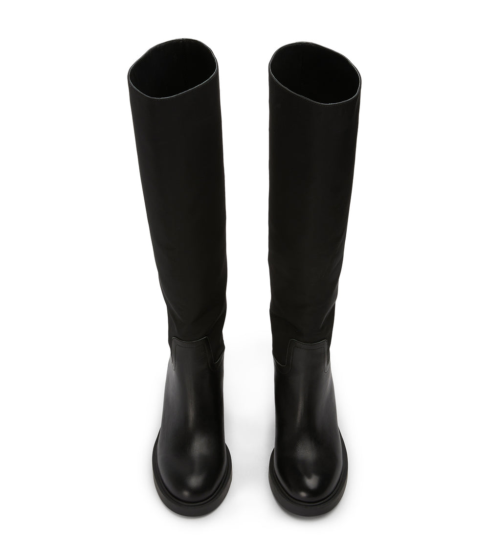 Nouveau Black Como/Nylon Calf Boots - Tony Bianco