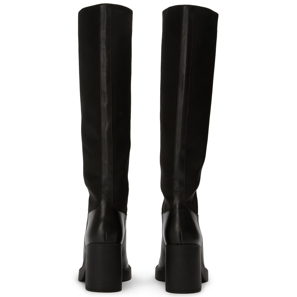 Nouveau Black Como/Nylon Calf Boots - Tony Bianco