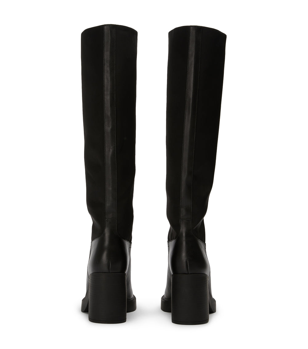 Nouveau Black Como/Nylon Calf Boots - Tony Bianco