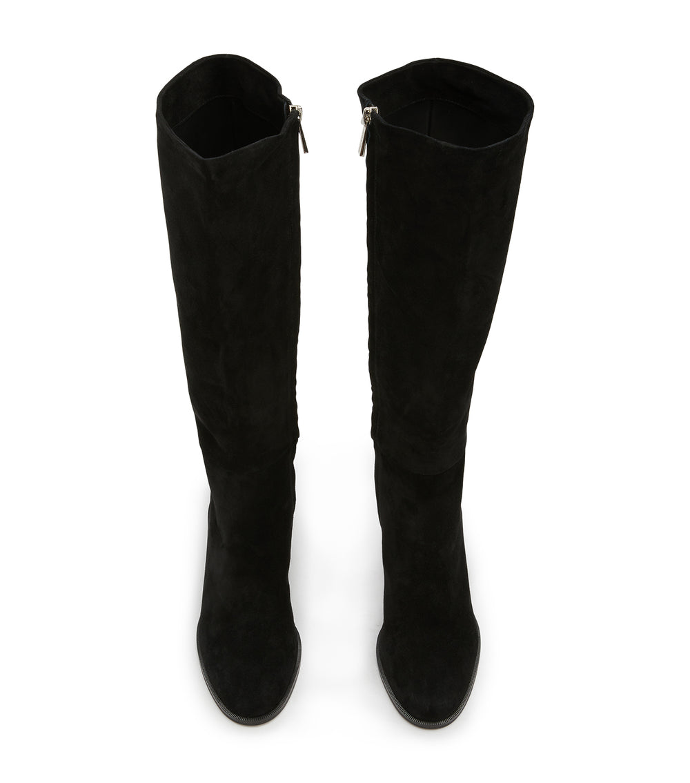 Palace Black Suede Calf Boots - Tony Bianco