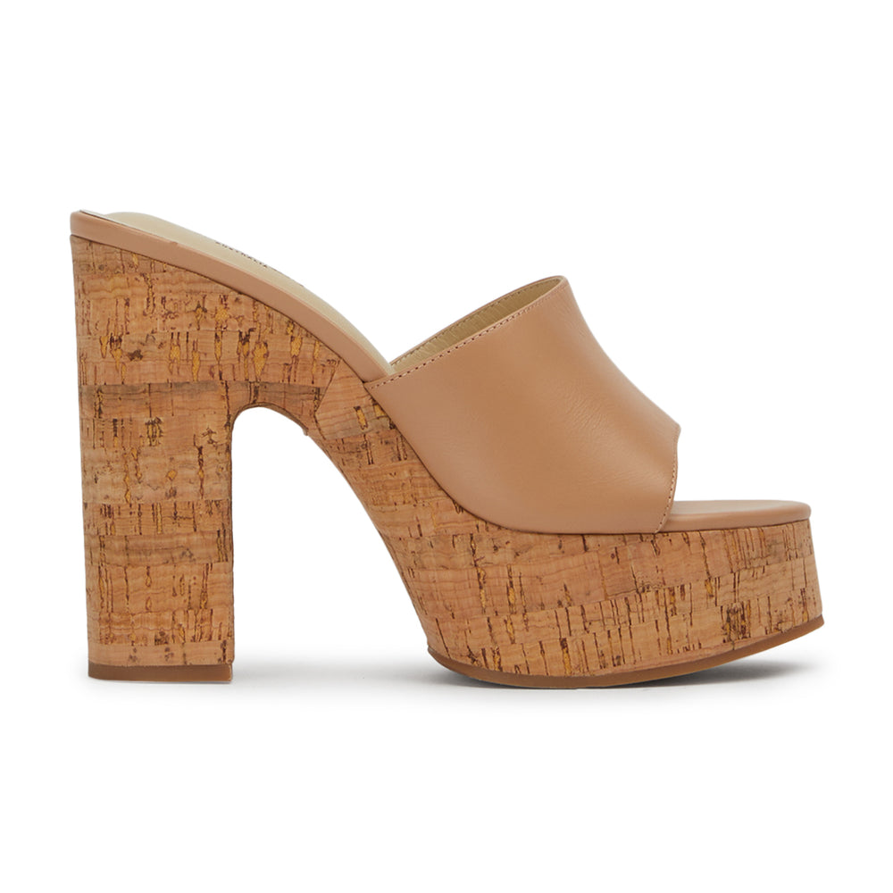 Peach Tan Nappa Heels - Tony Bianco