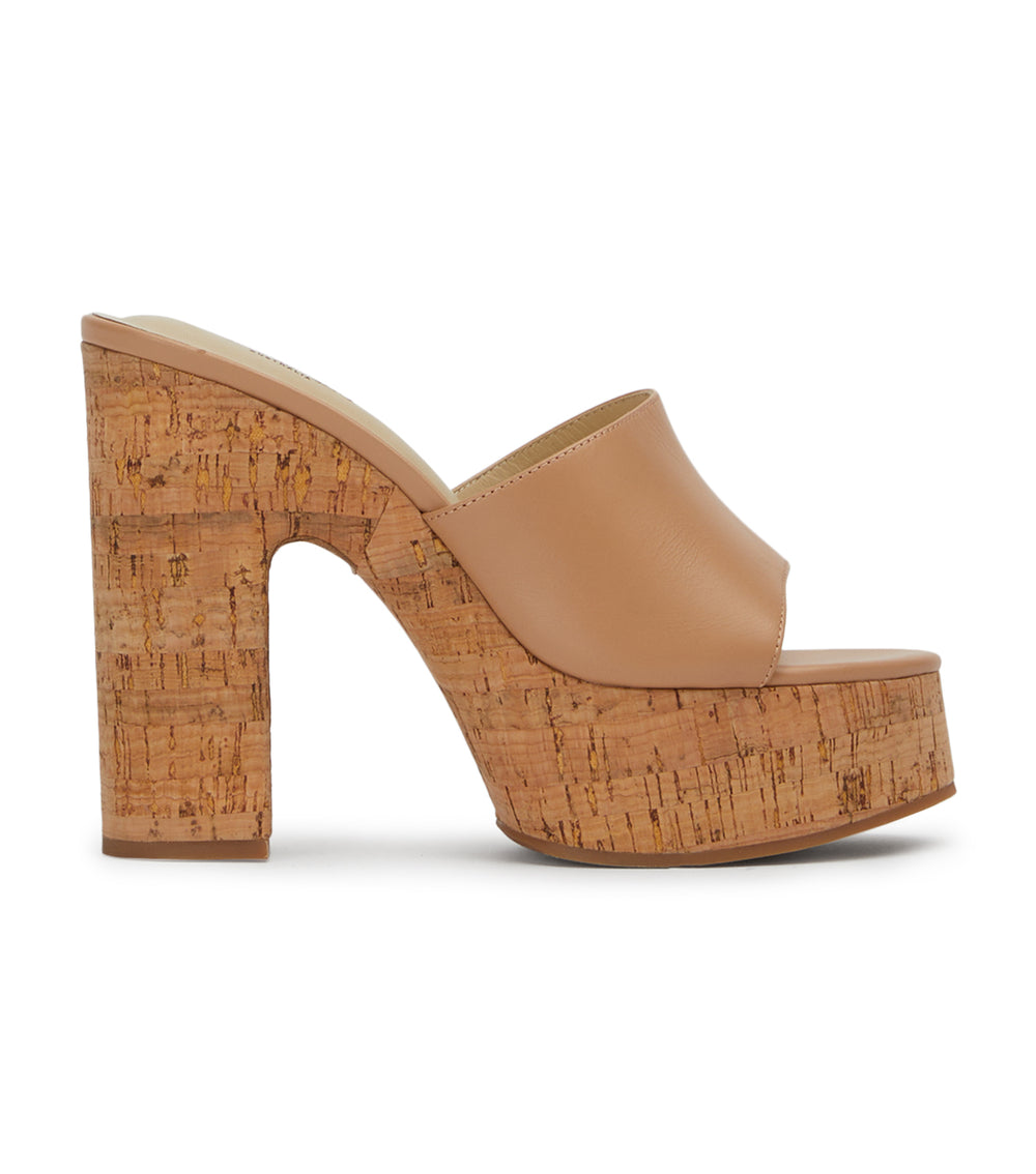 Peach Tan Nappa Heels - Tony Bianco