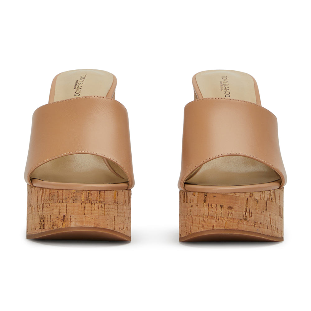 Peach Tan Nappa Heels - Tony Bianco