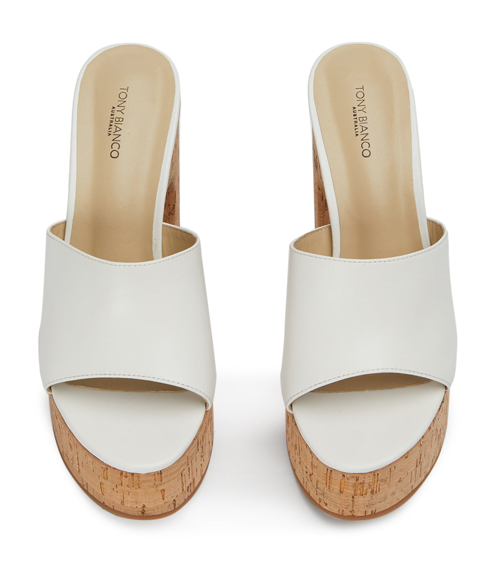 Peach White Nappa Heels - Tony Bianco